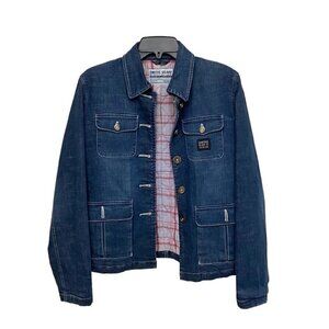 Smiths US-AAF Women’s Blue Denim Utility Workwear Quilted Jean Jacket